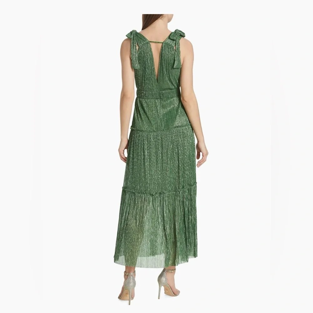 Sabina Musayev Helena Metallic Green Gown, size M - Picture 3 of 6